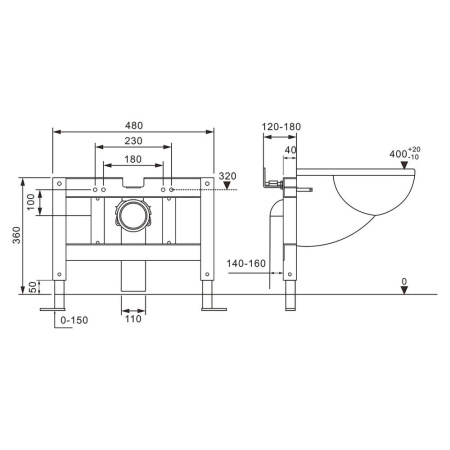 Комплект унитаза с инсталляцией Abber Bequem AC1105P-AC0101P