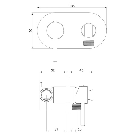 Гигиенический душ со смесителем Damixa RedBlu Option 214000000 бронза