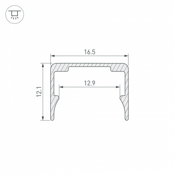 Профиль накладной Arlight WPH-FLEX 062506