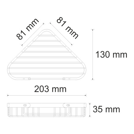 Полка WasserKRAFT K-733N сталь