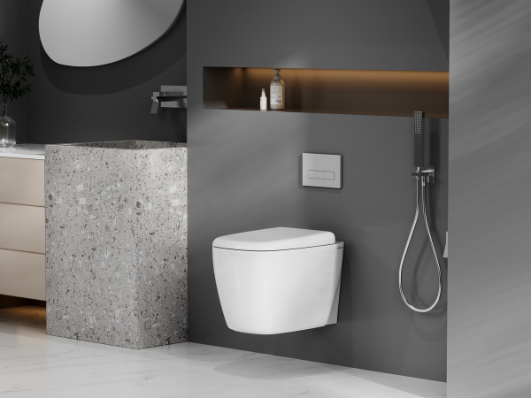 Подвесной унитаз Abber Rechteck AC1217 с крышкой-сиденьем