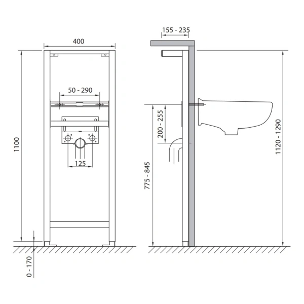 Инсталляционная система для раковины Cersanit Link IN-UM-LINK