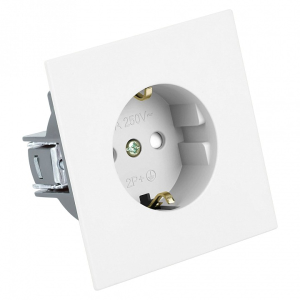 Розетка с заземлением и со шторкой Stekker Мия 50440