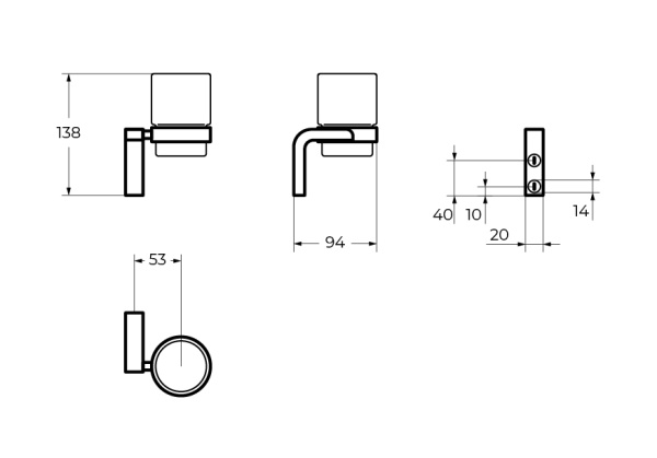 Стакан Cezares Ultima CZR-F-8930