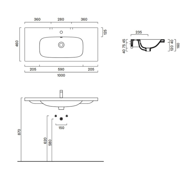 Раковина Catalano Alvea 100 0621010001