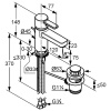 Смеситель для раковины Kludi Zenta 382600575