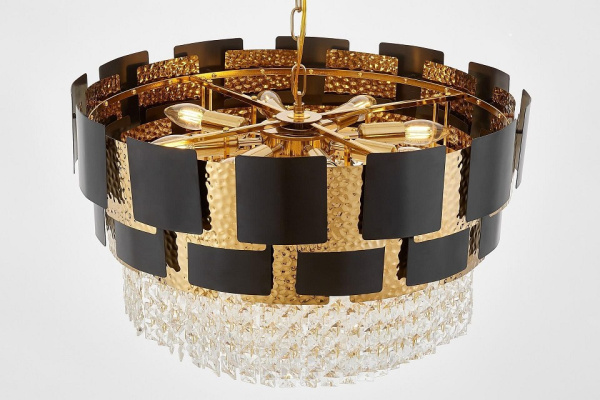 Подвесная люстра LUMINA DECO MOLINA LDP 7045-600 BK+GD
