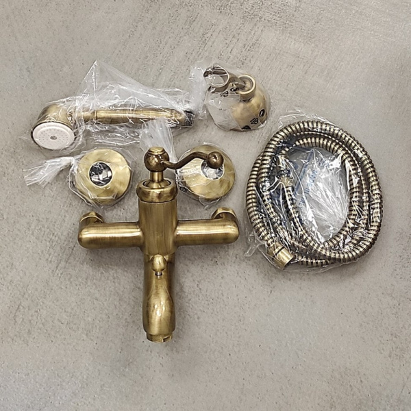 Смеситель для ванны Paini Duomo 88F3105KM с аксессуаром