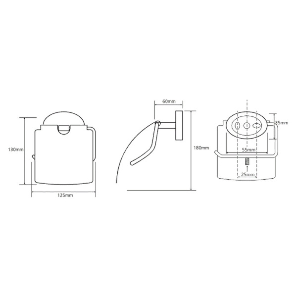 Держатель бумаги Bemeta Oval 118412011