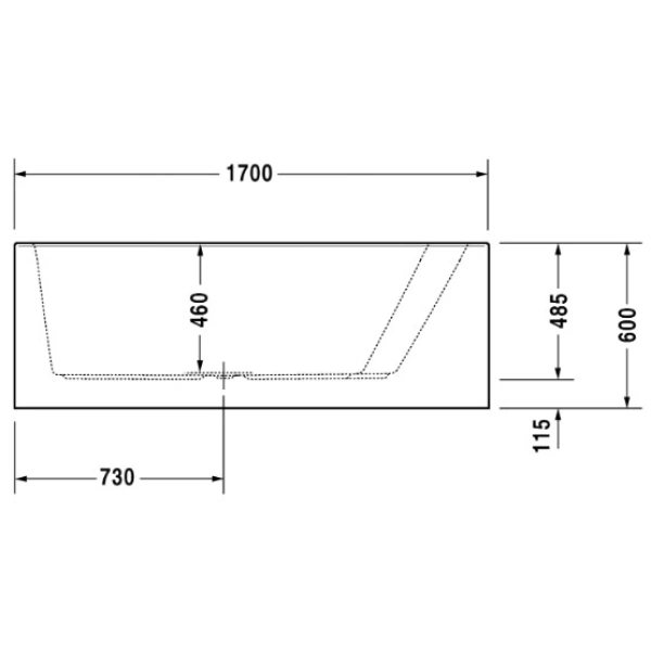 Акриловая ванна 170x130 см R Duravit Paiova 700267000000000