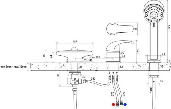 Смеситель для ванны Ravak Rosa RS 025.00 X07P003