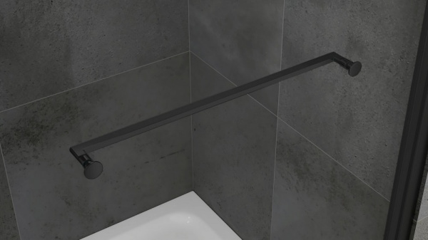 Душевой уголок Abber Schwarzer Diamant 90x90 AG0A090B черный матовый