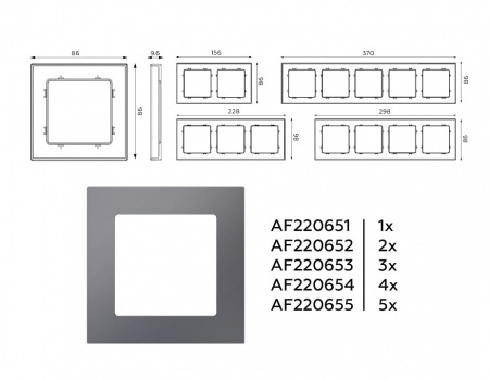 Рамка на 4 поста Ambrella Volt Techno AF220654