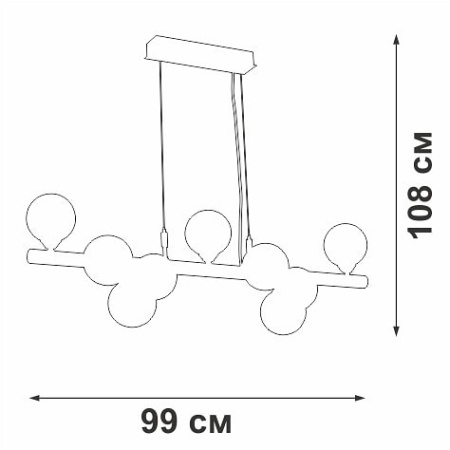 Подвесная люстра Vitaluce V49860 V49860-8/9S