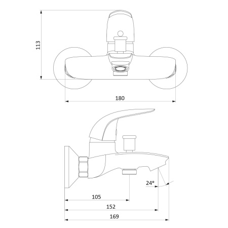 Смеситель для ванны и душа Damixa Eclipse 311000001