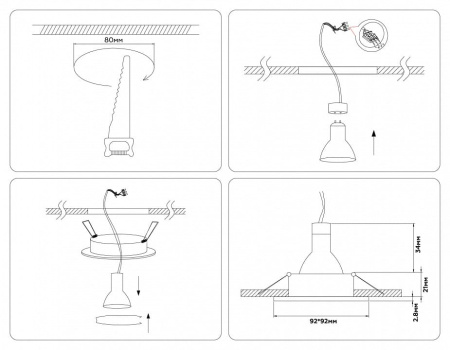 Встраиваемый светильник Ambrella Light  A8920