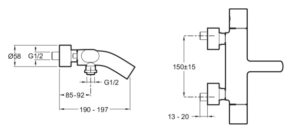 Смеситель для ванны Jacob Delafon Talan E10105RU-CP