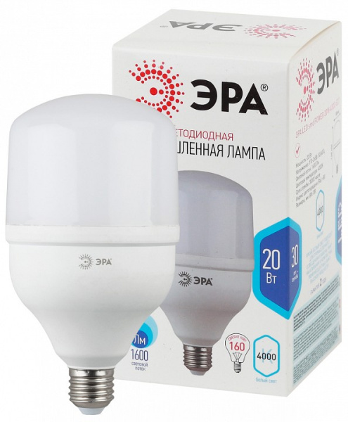 Лампа светодиодная Эра  E27 20Вт 4000K LED POWER T80-20W-4000-E27