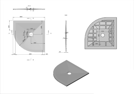 Душевой поддон Vincea VST-4SQ9090W