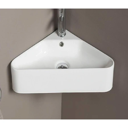 Раковина CeramaLux 78377 56x34 см, подвесная, угловая, белый