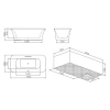 Акриловая ванна SSWW M706S 160x80 см, отдельностоящая, белый