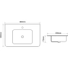 Раковина Misty Calipso RCW-140280WH 80x50 см, накладная, белый
