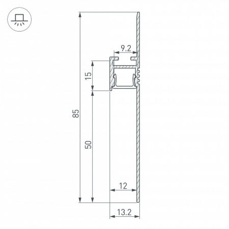Профиль-держатель накладной Arlight FANTOM 052662