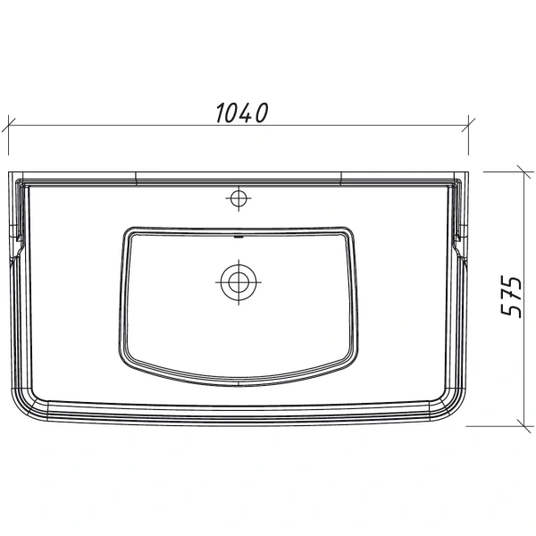Раковина 104x57,5 см Caprigo Jardin S-1000