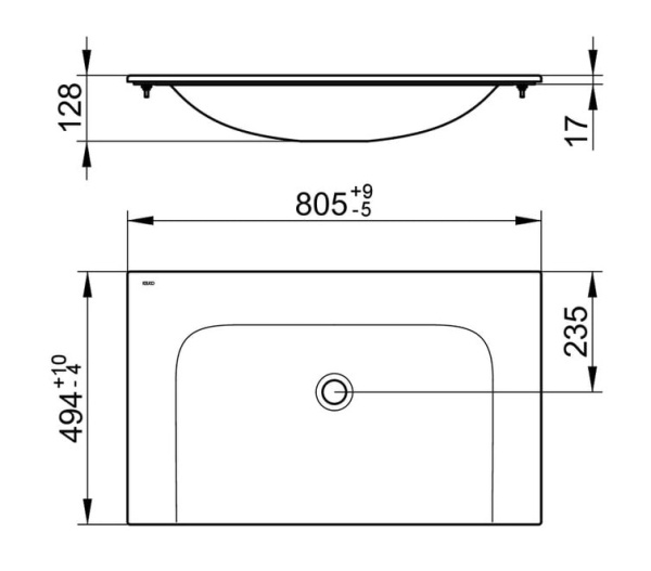 Раковина Keuco Plan 80 32960318000