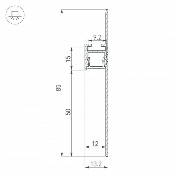 Профиль-держатель накладной Arlight FANTOM 052662