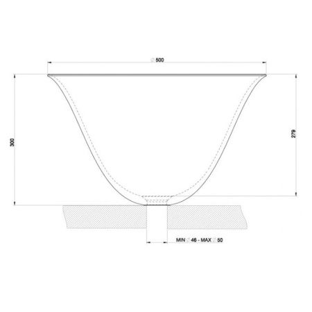 Раковина Gessi Goccia 50 см 39134#519 черный