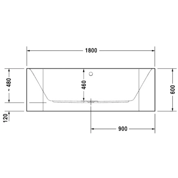 Акриловая ванна 180x80 см Duravit Happy D.2 700318000000000