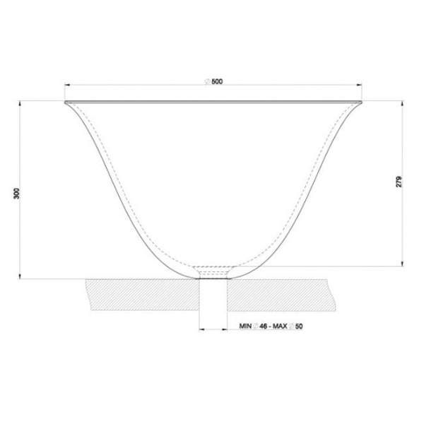 Раковина Gessi Goccia 50 см 39134#519 черный