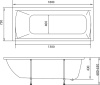 Акриловая ванна STWORKI Эстерсунд 180x75 ES18075 белый