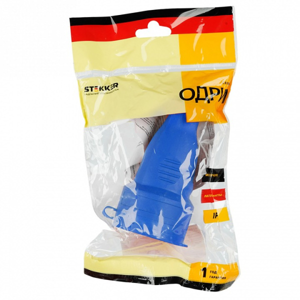 Розетка переносная разборная с заземлением и крышкой Stekker Одри 39196