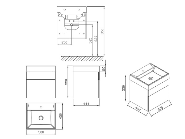 Тумба под раковину Ravak Natural SD 500 X000001051 белая