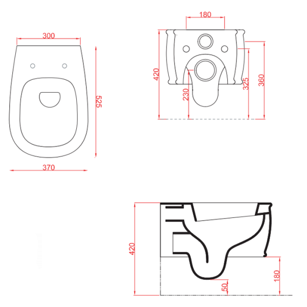 Подвесной унитаз Artceram Atelier ATV001 17 00 безободковый черный матовый