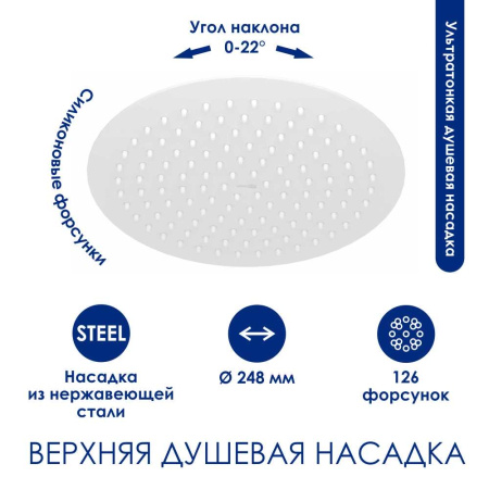 Душевая стойка WasserKRAFT A185.257.155.WM белый матовый