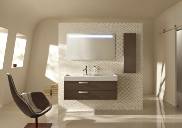 Тумба под раковину подвесная 99.5x45 см Jacob Delafon Rythmik EB1304-G97 бежевый глянцевый