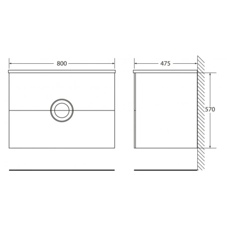 Раковина 80x47,5 см BelBagno Onda TRB-800-LVB