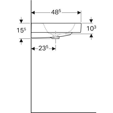 Раковина 60x48,5 см Geberit iCon 124063000