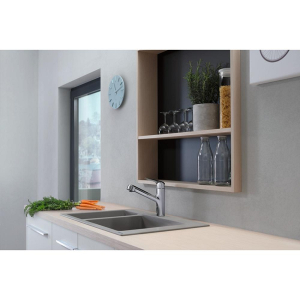 Смеситель для кухни hansgrohe Focus M42 71814000 с вытяжным изливом