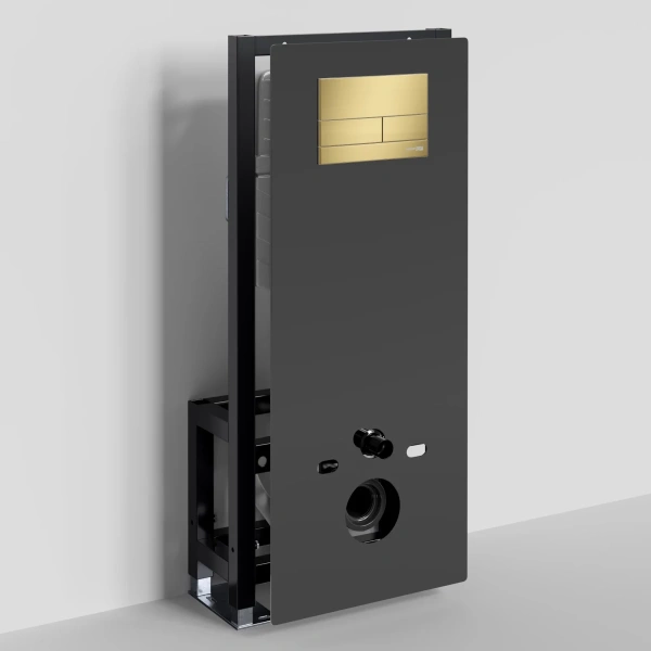 Инсталляция для унитаза WasserKRAFT Glan 66 66TLT.010.ME.BL.MG04 с кнопкой смыва, золотой матовый