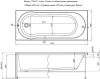 Акриловая ванна Aquanet Light 170х70 белый