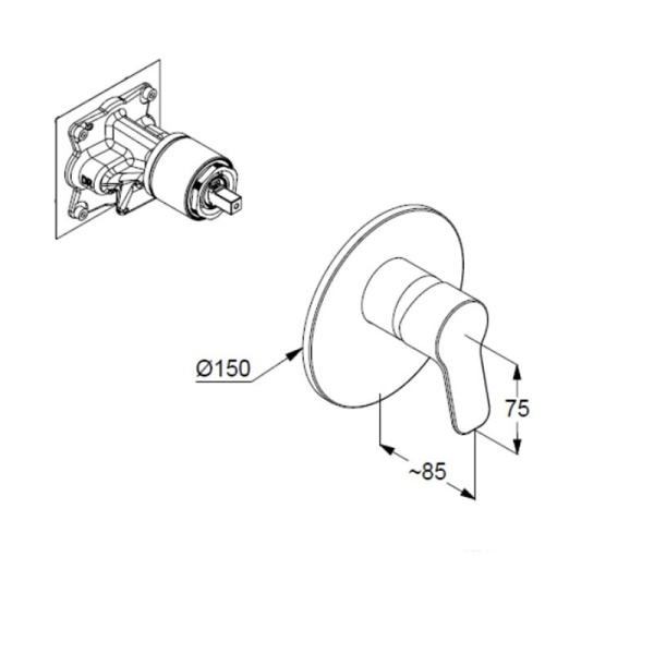 Смеситель для душа Kludi Pure&Easy 377550565