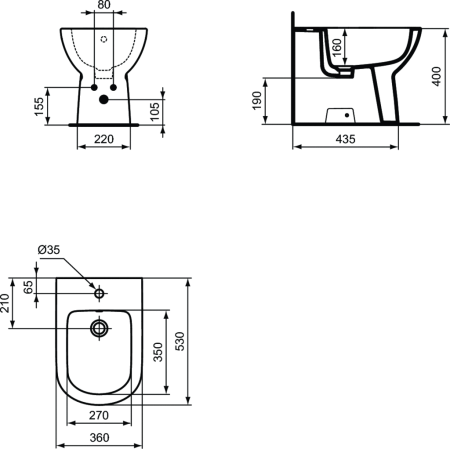 Биде подвесное Ideal Standard Tempo T510101