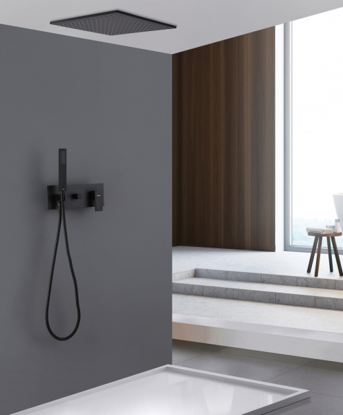 Душевой комплект Abber Daheim AF8221B черная матовая