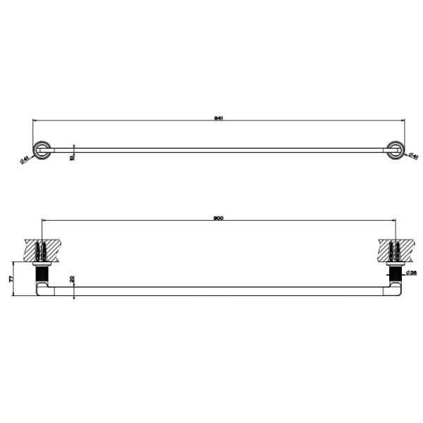 Полотенцедержатель Gessi Inciso 90 см 58505#031