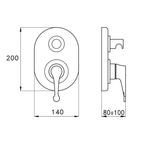 Смеситель для душа Stella Timeaster CT01405CR00