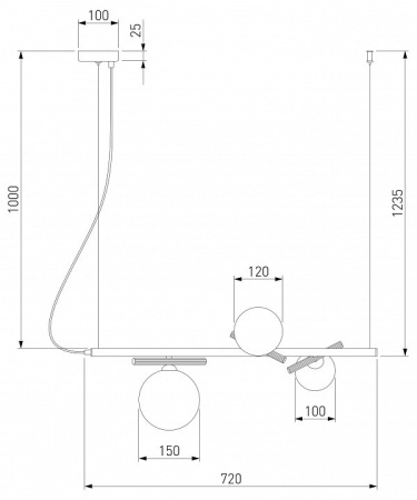 Подвесной светильник Eurosvet Salut 50382/3 латунь